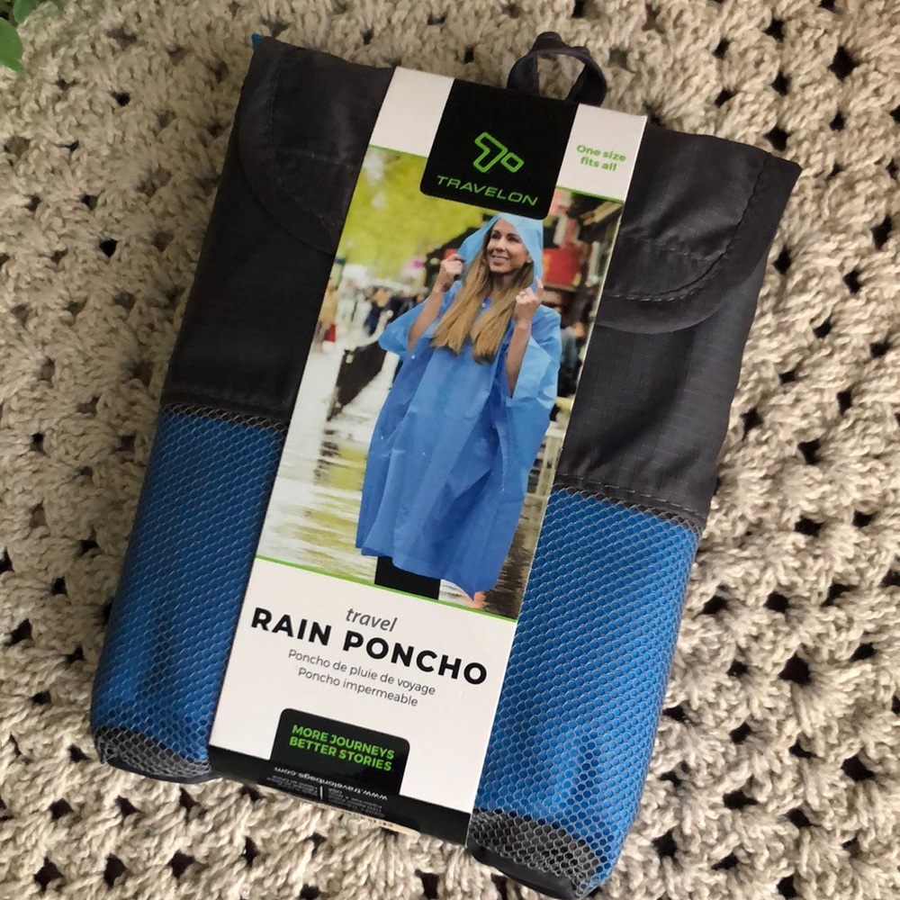 Travelon Blue Travel Rain Poncho